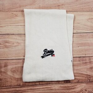 Hugo Boss x Russell Athletic Scarf Off White Black Preppy Adult Neck Warmer